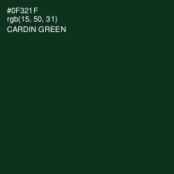 #0F321F - Cardin Green Color Image